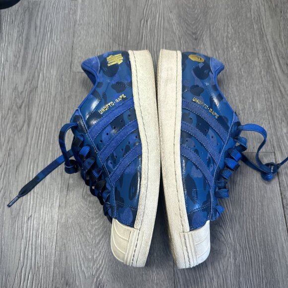 Size 8.5 - adidas A Bathing Ape x Undeafeated x Superstar 80s Blue Camo main image 6